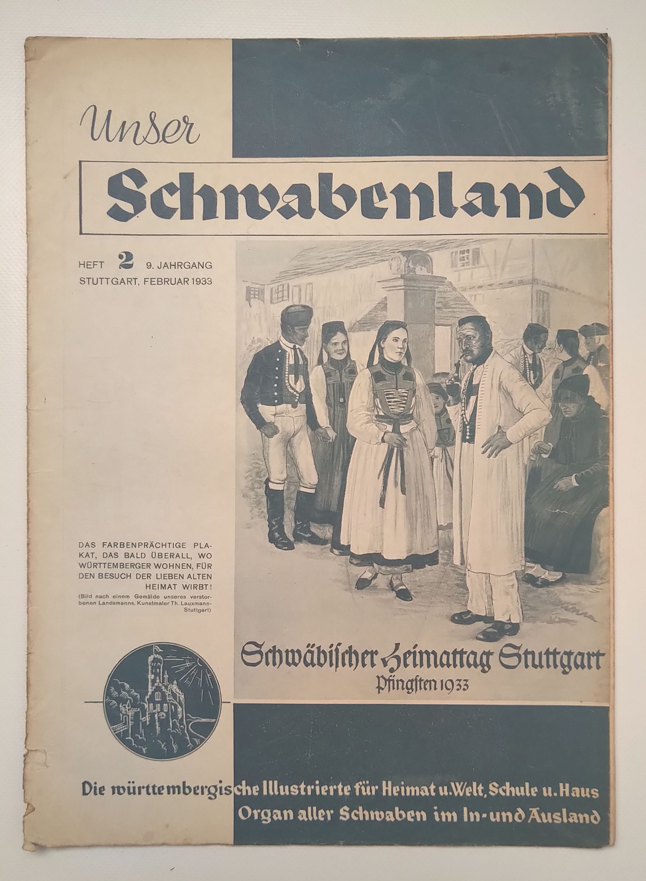 Unser Schwabenland 1933 Nr 2 alte Zeitschrift Württemberg Unser Schwabenland 1933 Nr 2 alte Zeitschrift Württemberg