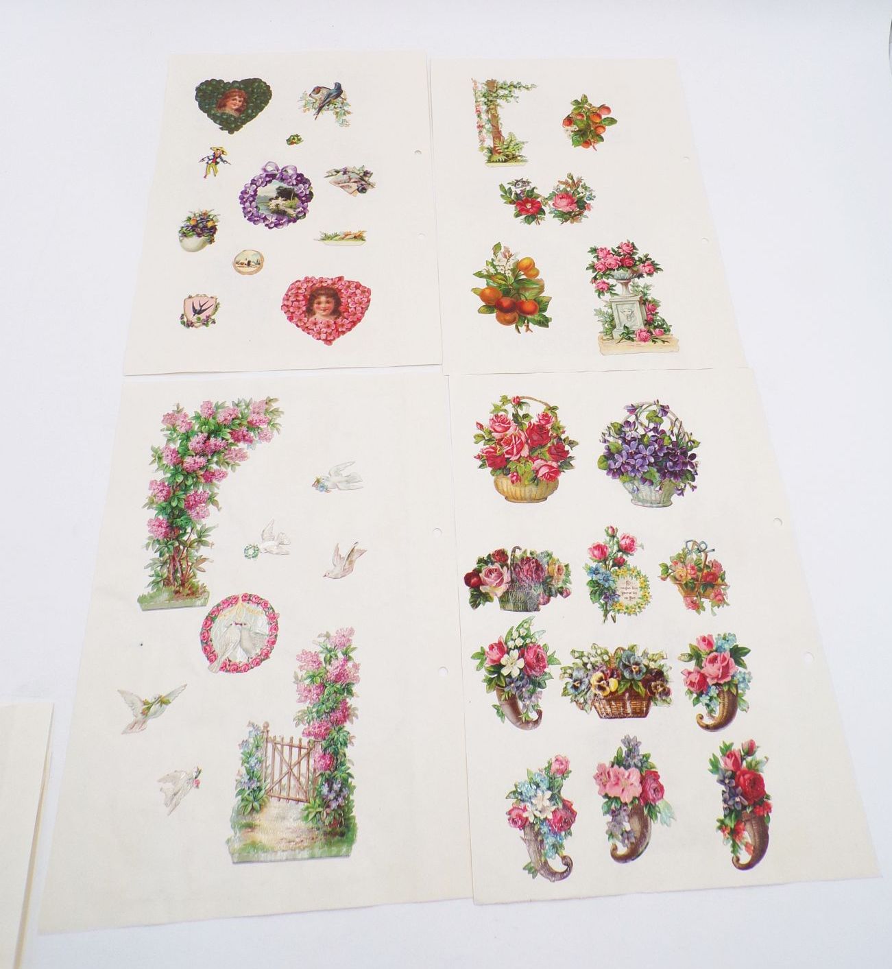 Konvolut alte Oblaten Stammbuchbilder scraps Konvolut alte Oblaten Stammbuchbilder scraps