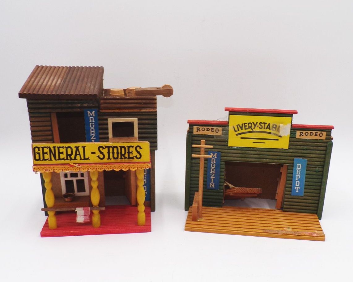 Konvolut Wildwest Häuser Saloon DDR