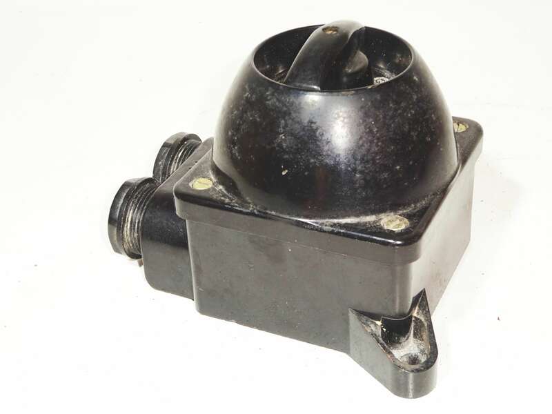 Alter Bakelit Feuchtraum Schalter Stufenschalter XL Industrie Design Loft