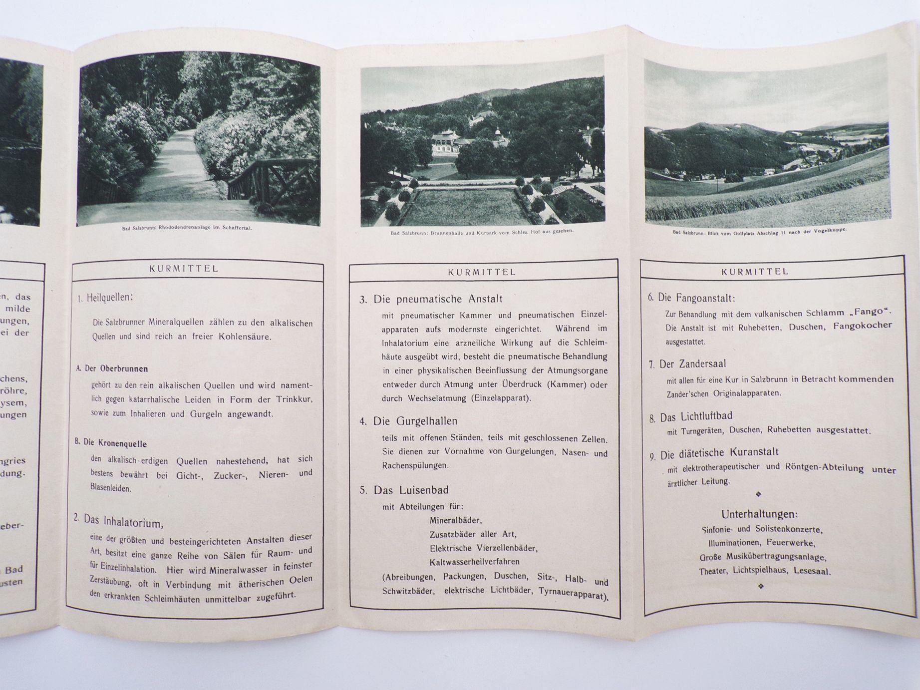 Altes Prospekt Bad Salzbrunn im Waldenburger Gebirge Bezirk Breslau Schlesien 