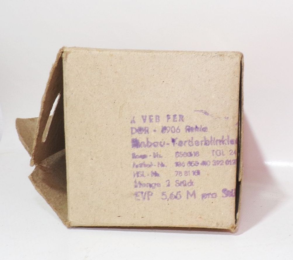 DDR Fer Ruhla Anbau Vorderblinker OVP unbenutzt Blinker Vorne Beleuchtung