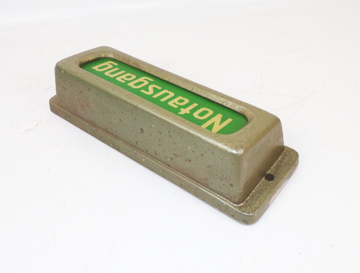 Altes Notausgang Schild beleuchtbar Kino Lampe Loft Industriedesign 