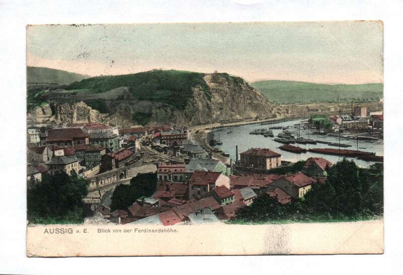Ak Aussig a. E. Blick von der Ferdinandshöhe Postkarte 1907