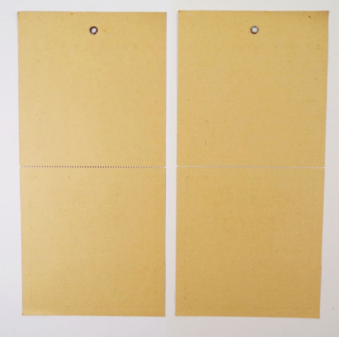 2 x Phänomen Kontrollkarte blanko Reklame 1930 er 