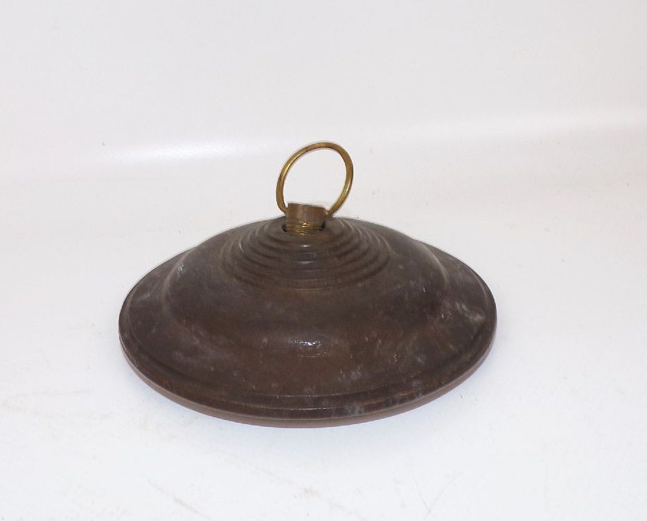 Alter Lampen Baldachin Messing Porzellan Seilwinde Lampenersatzteil