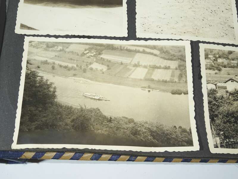 Fotoalbum Fotos Kinder Karussell Kindheit 1950er 