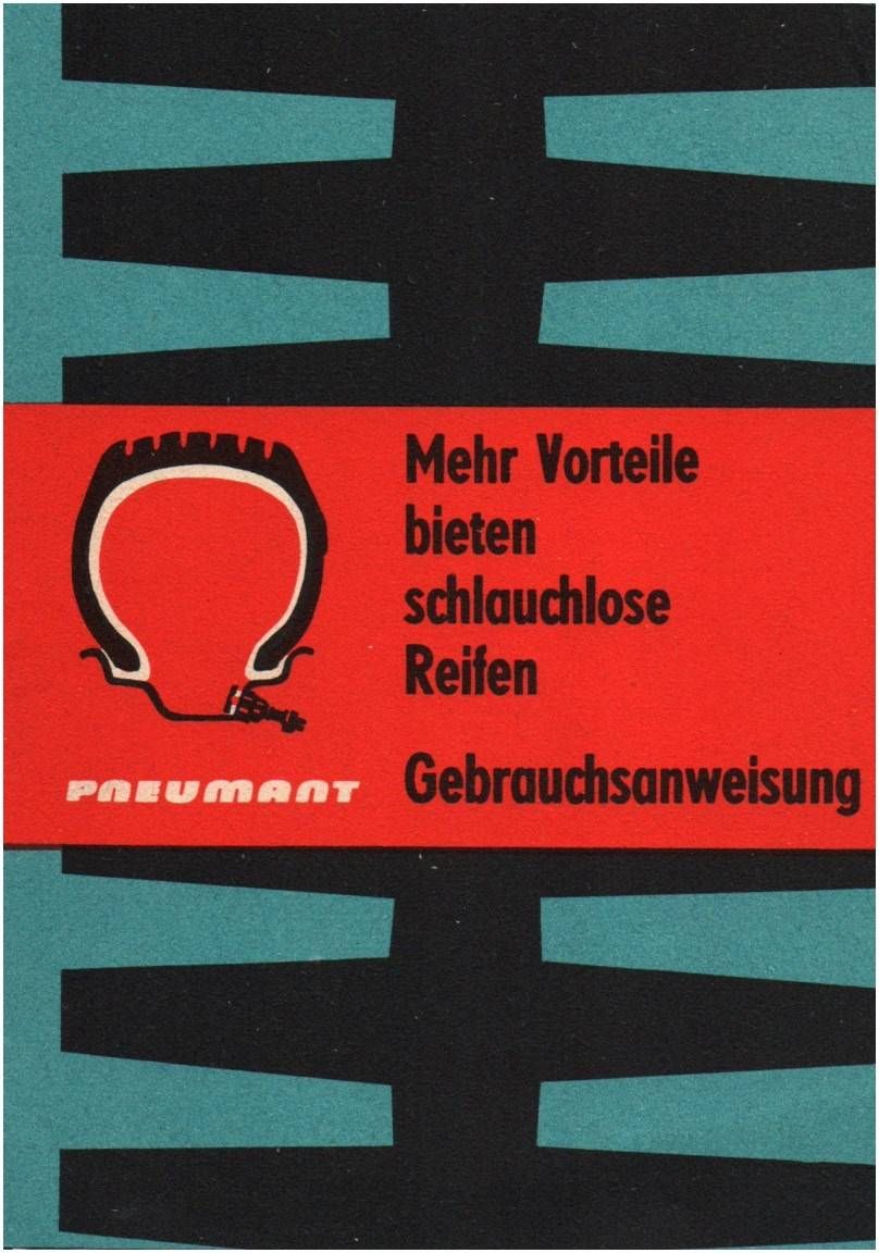 Prospekt Pneumant Reifen 1960 DDR Prospekt Pneumant Reifen 1960 DDR