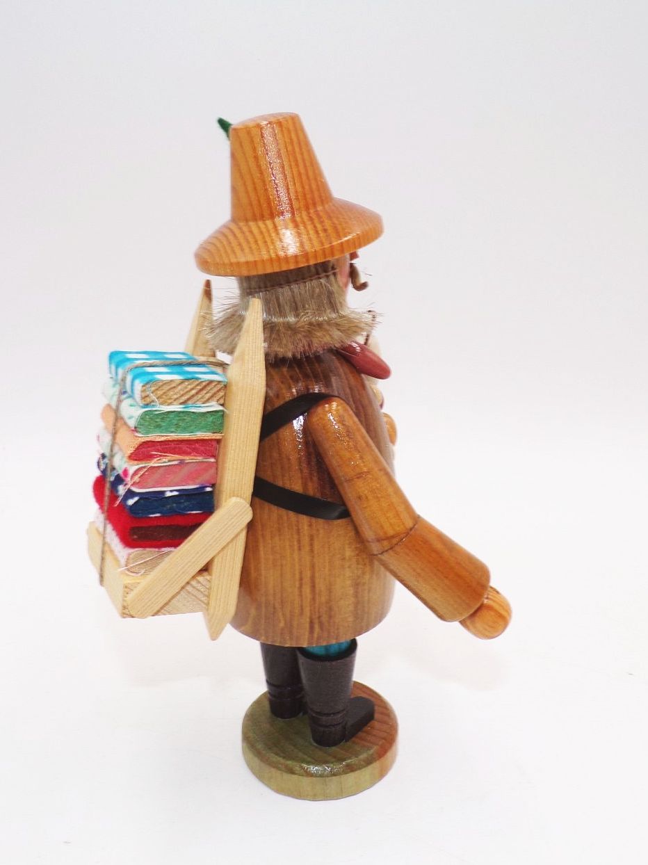 Altes Räuchermännchen Stoffhändler DDR mit OVP Erzgebirge Räuchermann Altes Räuchermännchen Stoffhändler DDR mit OVP Erzgebirge Räuchermann