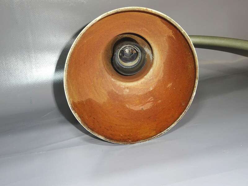 Art Deco Lampe Schreibtischlampe Bauhaus Leuchte Gussfuss Metall vintage