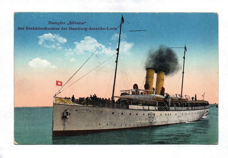 Ak Motivkarte Dampfer Silvana des Seebäderdienstes der Hamburg-Amerika Linie 1914