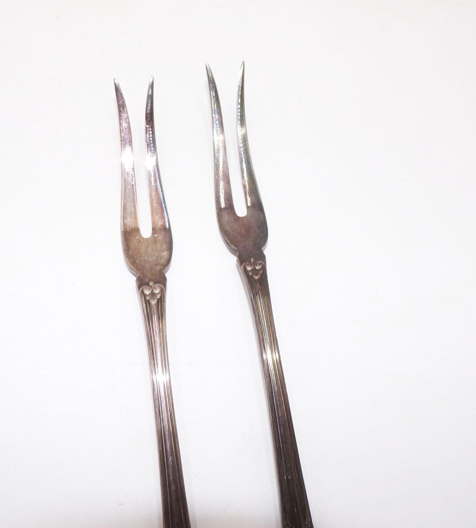 2 Fleischgabeln Vorlegebesteck ABS 40 Antik Vintage 2 Fleischgabeln Vorlegebesteck ABS 40 Antik Vintage