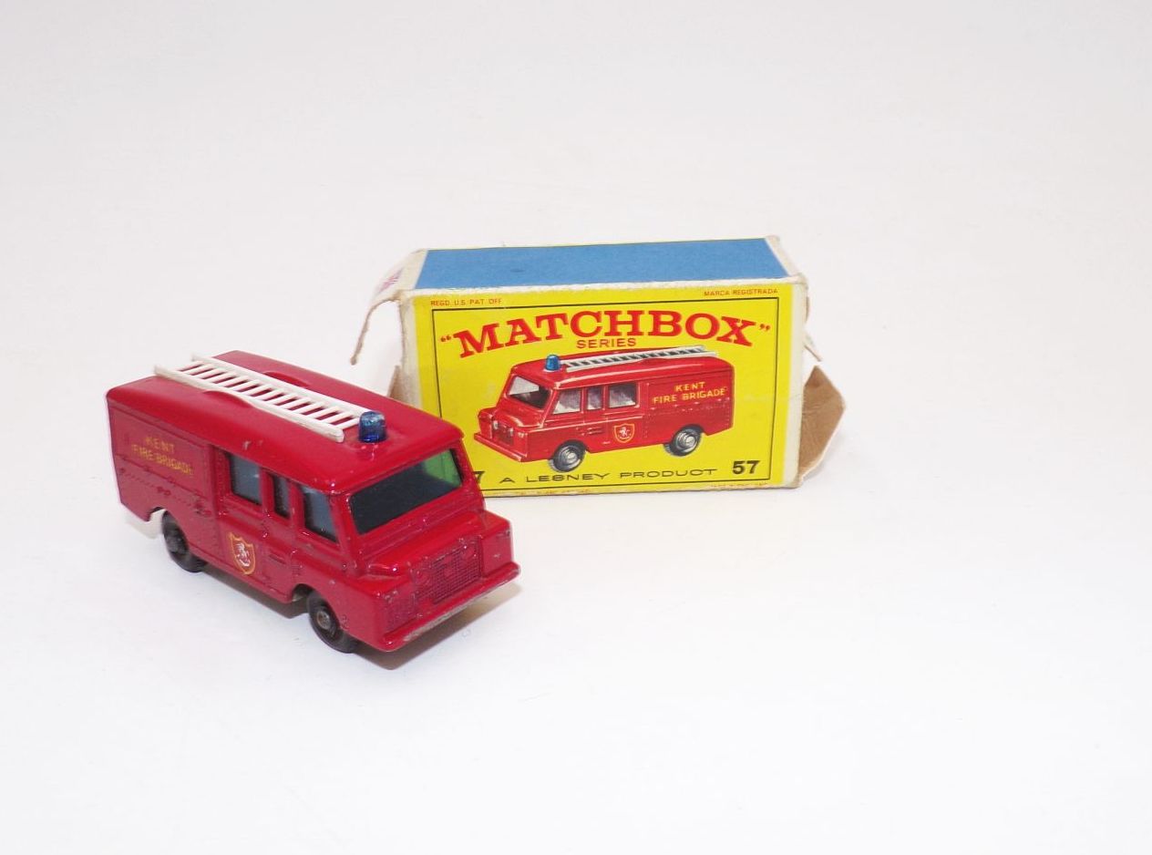 Matchbox No 57 Land Rover Fire Truck mit OVP vintage