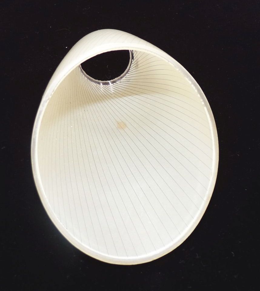 Alter Lampenschirm Tütenlampe Linien Dekor Ersatzglas Glas beige Ersatzschirm Alter Lampenschirm Tütenlampe Linien Dekor Ersatzglas Glas beige Ersatzschirm