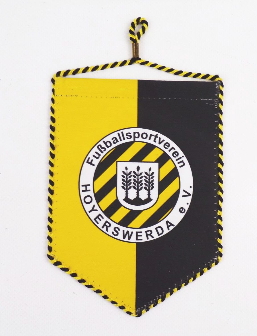 Alter Wimpel Fussballsportverein Hoyerswerda e V schwarz gelb Alter Wimpel Fussballsportverein Hoyerswerda e V schwarz gelb