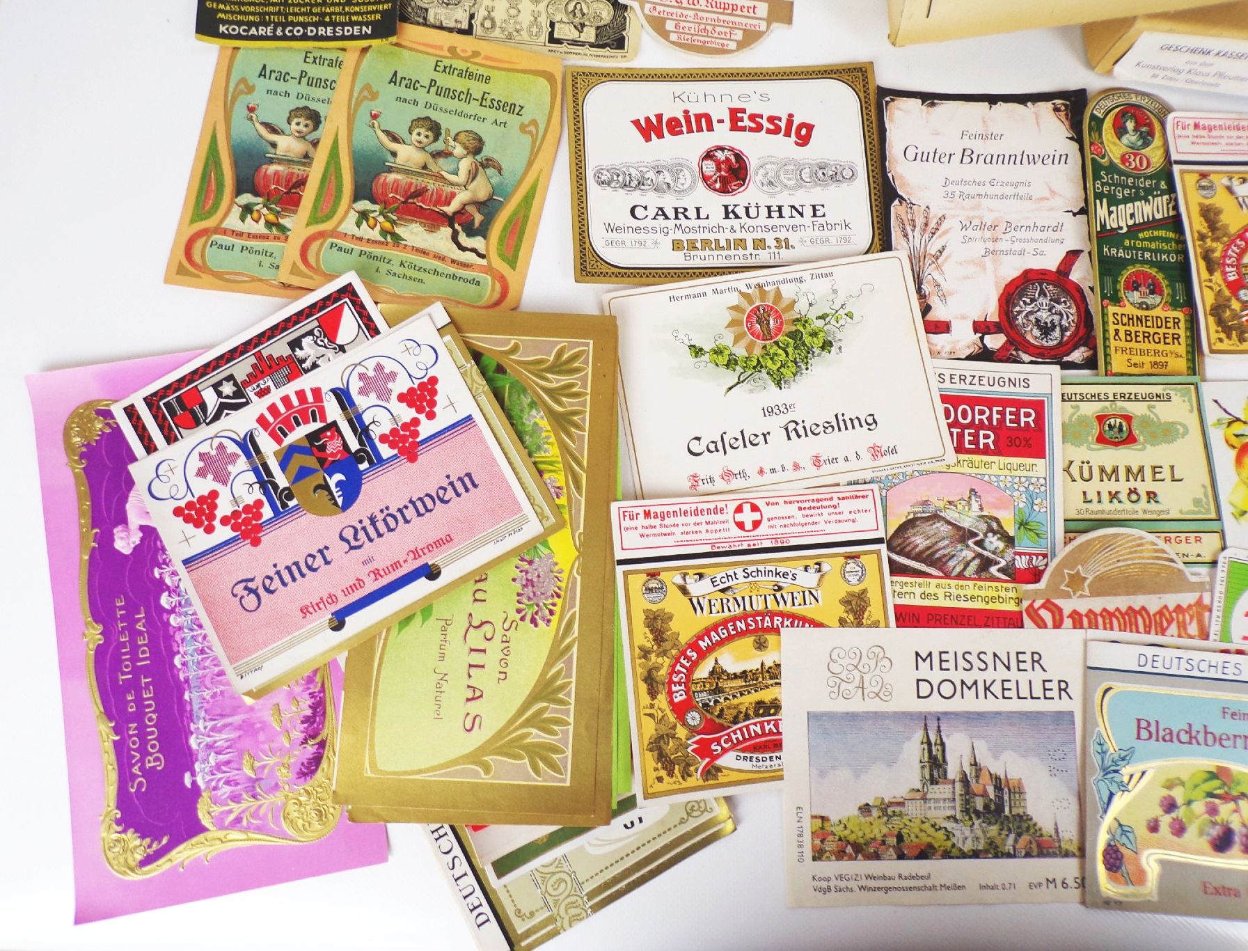Alte Spirituosen Etiketten Seife Konvolut Litho Chromolitho Likör Alte Spirituosen Etiketten Seife Konvolut Litho Chromolitho Likör