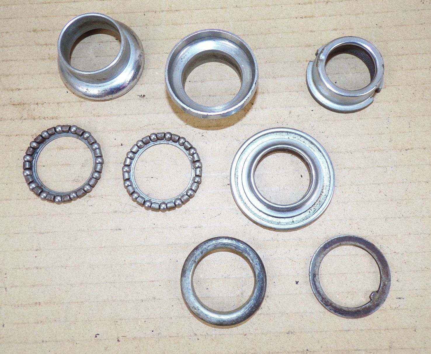 Altes Fahrradgabel Set Haube Konus Kugellager Gabelkappe Gabellager Steuersatz