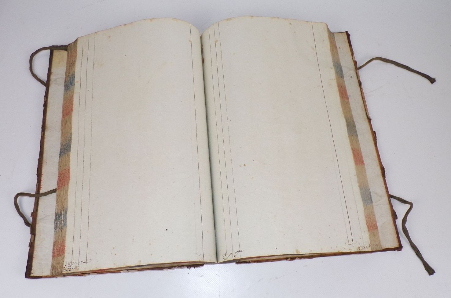 Altes Buch Büttenpapier Unbeschrieben Restaurierung blanko um 1800