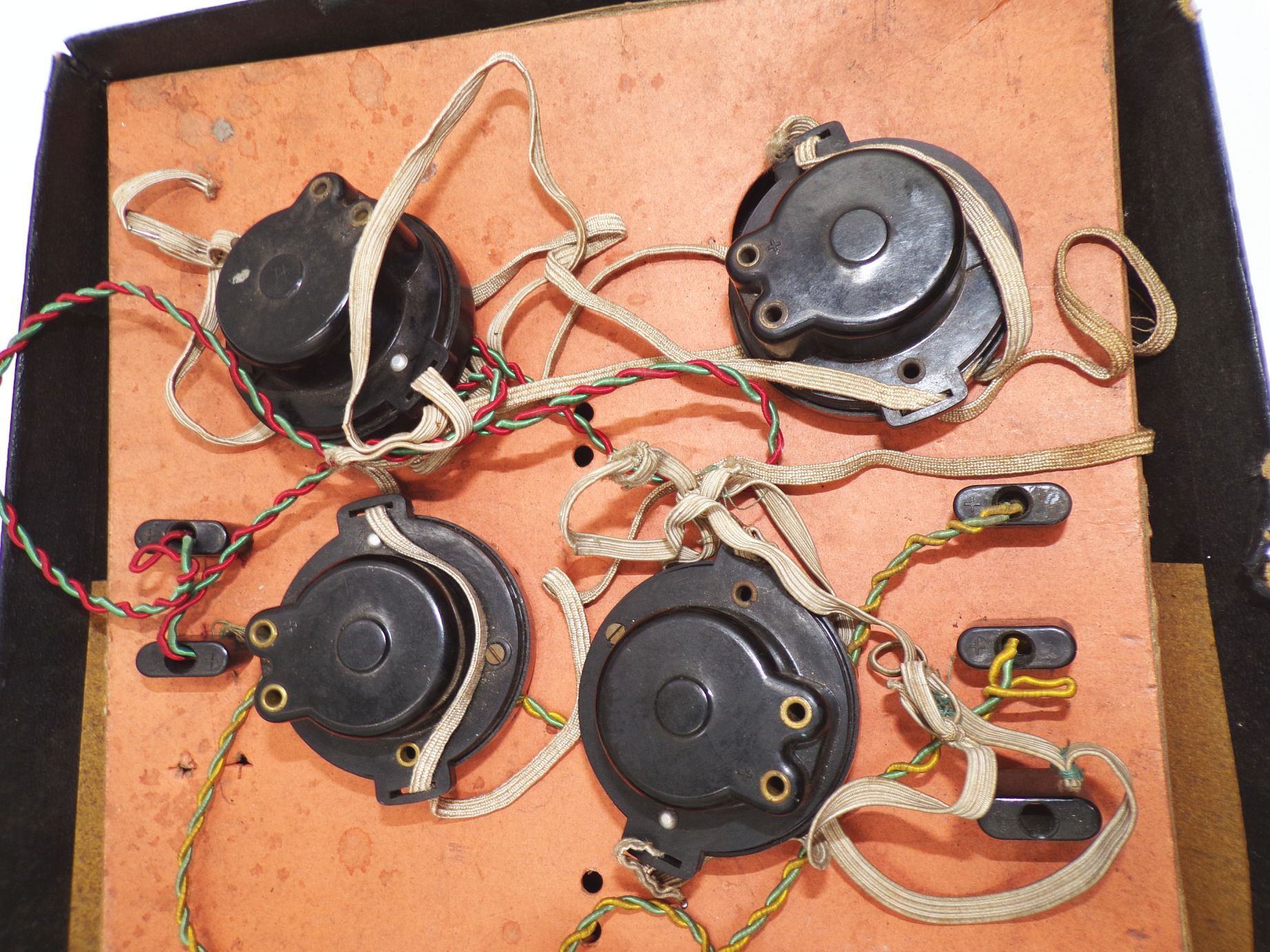 Morse Taster Kopfhörer Set Antik 