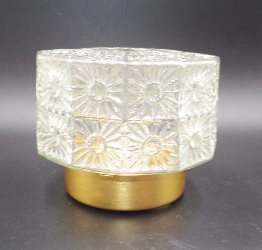 Deckenleuchte DDR Flurlampe E27 Retro Look Pressglas Deckenleuchte DDR Flurlampe E27 Retro Look Pressglas