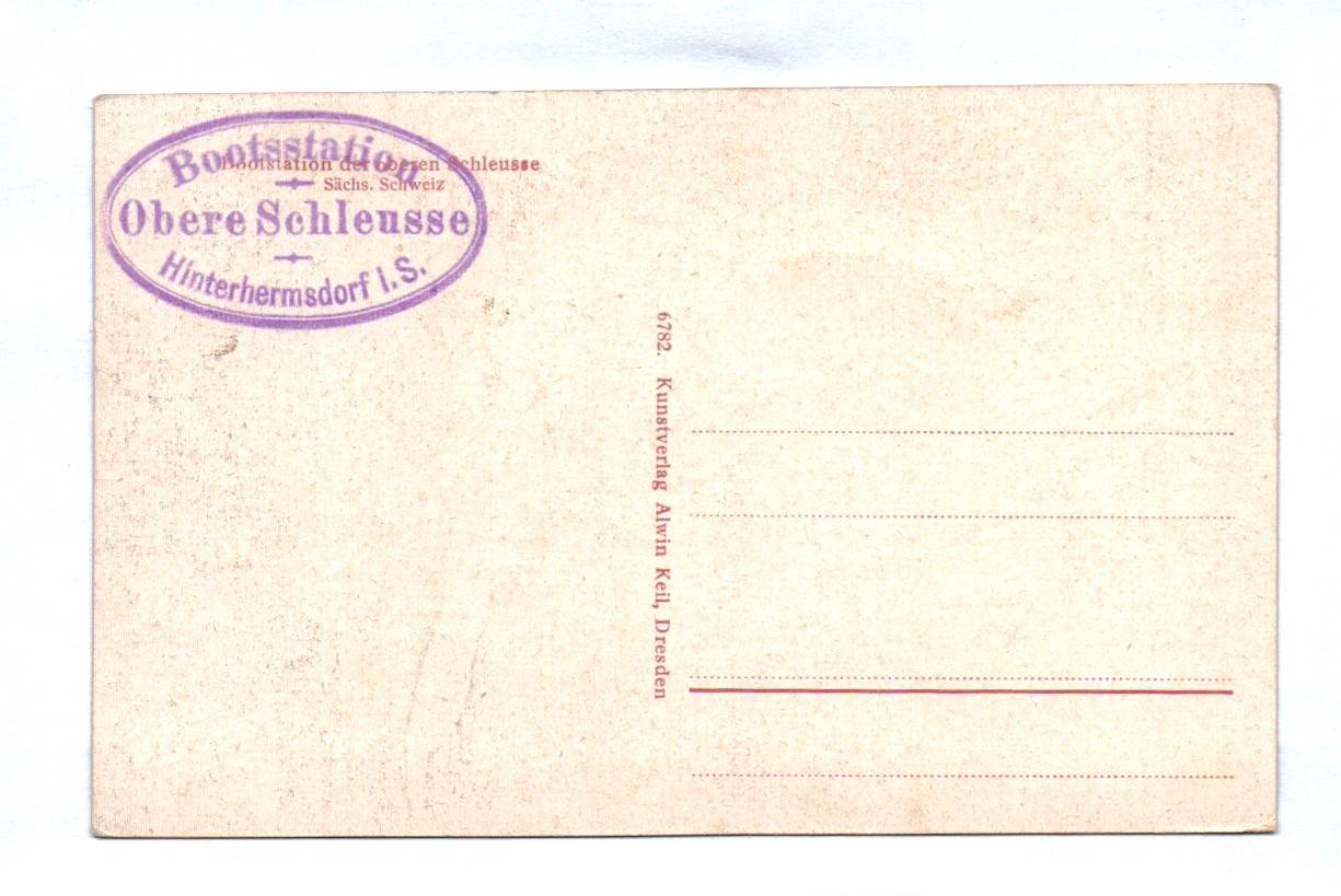 Ak Bootstation der oberen Schleuse Sächsische Schweiz Hinterhermsdorf Ak Bootstation der oberen Schleuse Sächsische Schweiz Hinterhermsdorf