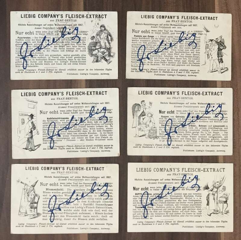 Liebig Bilder Zur Geschichte der Schrift 6 Stück Sammelbilder Serie Nr 288