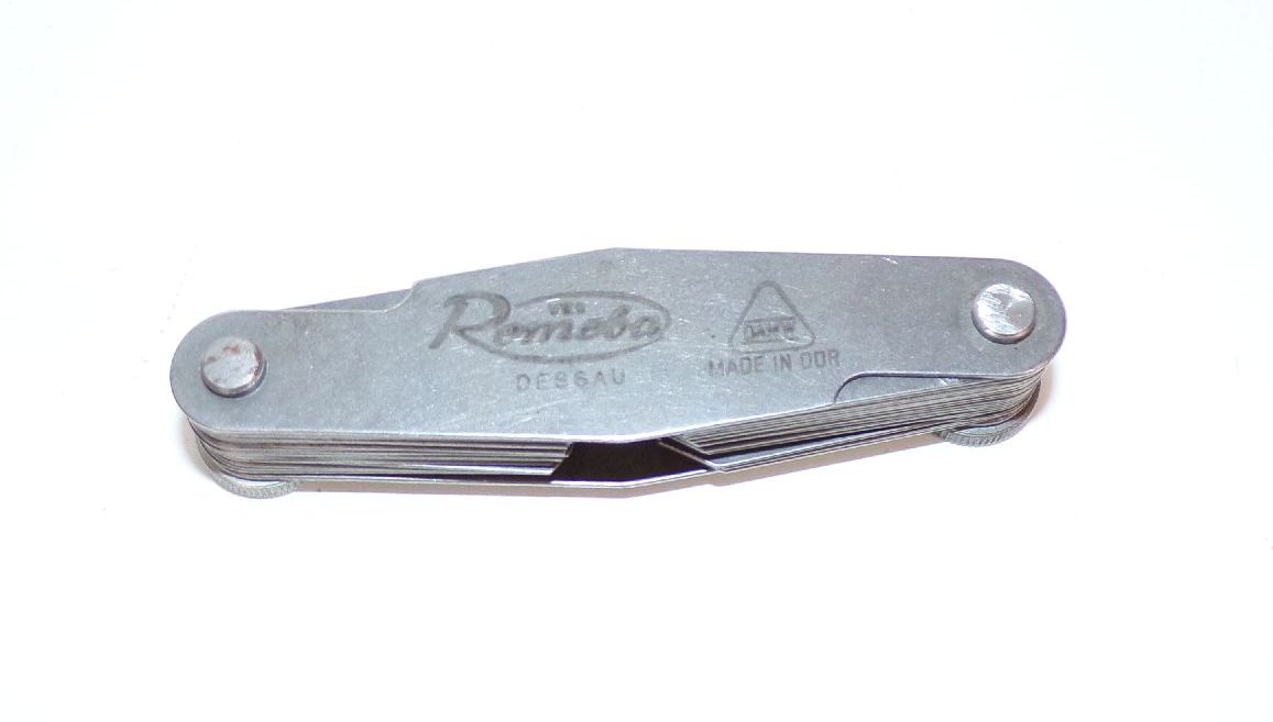 Remeba Dessau Lehre Radienlehre Messwerkzeug 10 bis 25 mm Metall DDR