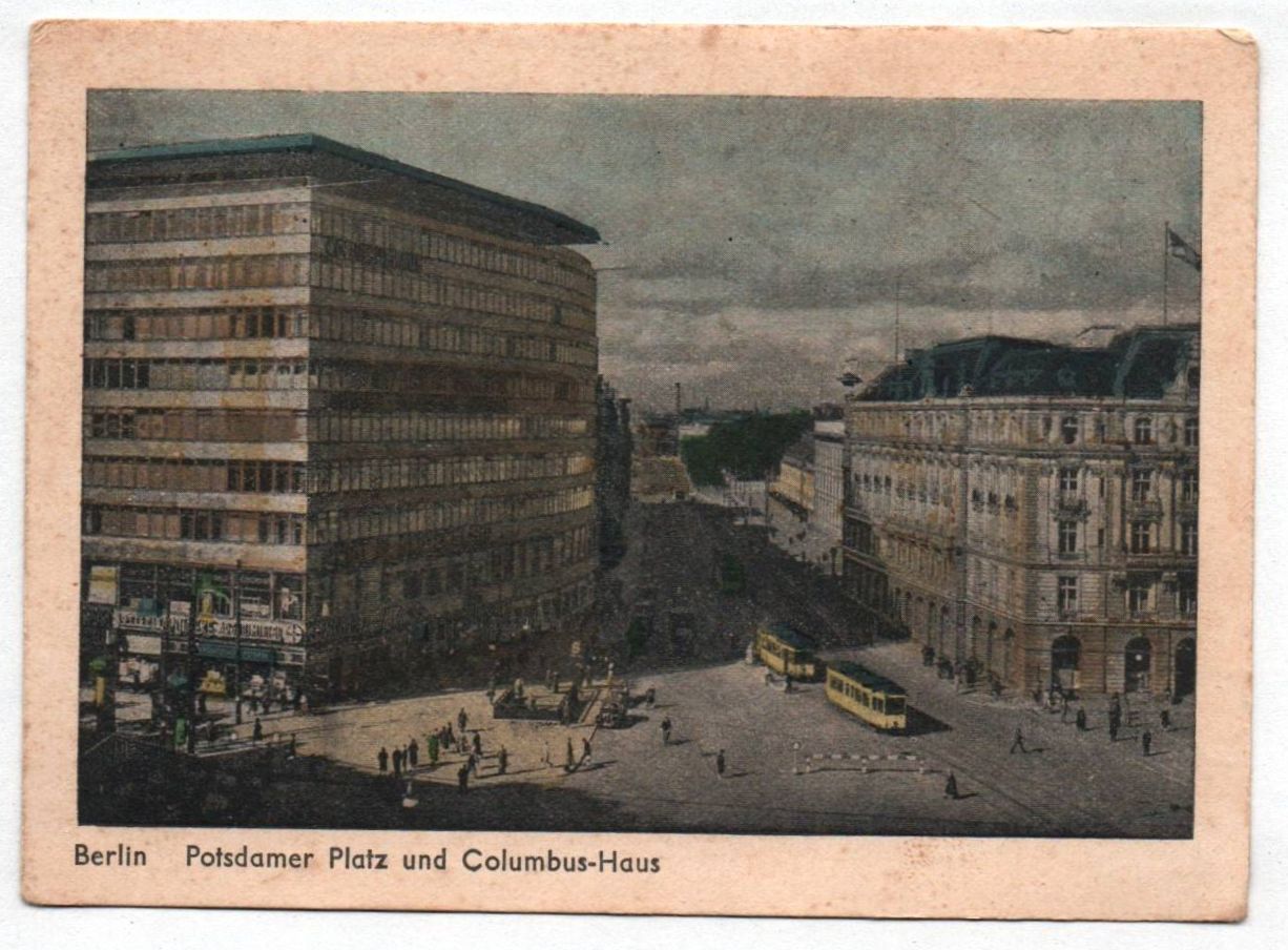 Ak Berlin Potsdamer Platz und Columbus Haus 1940er 1950er 