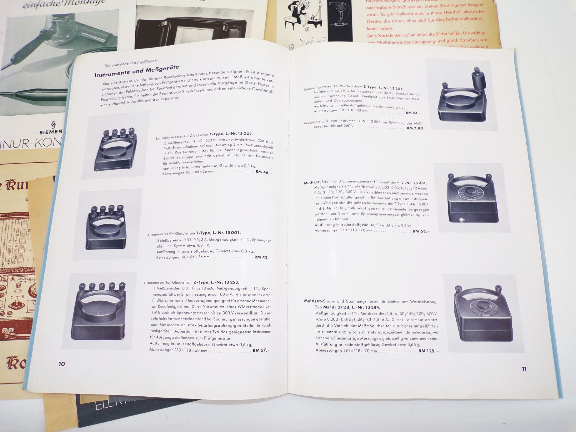 Siemens und Halske Konvolut Prospekte Werbung Elektrotechnik Radio 1929