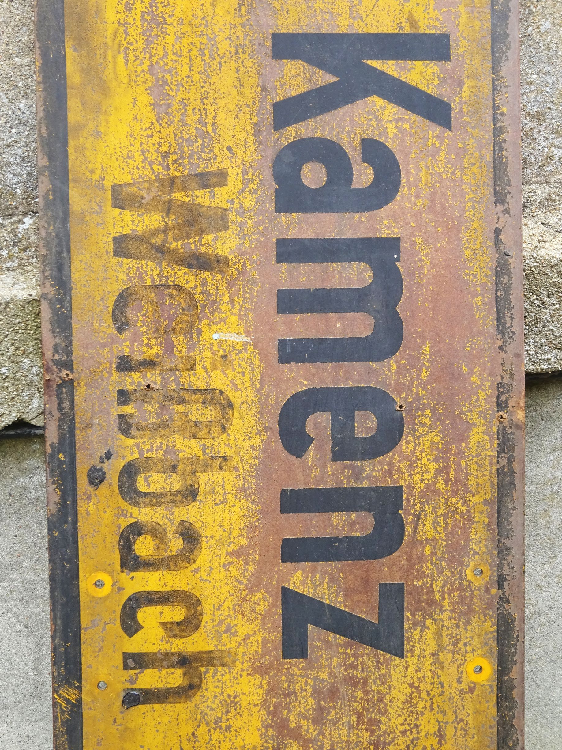 Altes Straßenschild Kamenz Weißbach Sachsen Oldtimer Garage Deko 1930er 