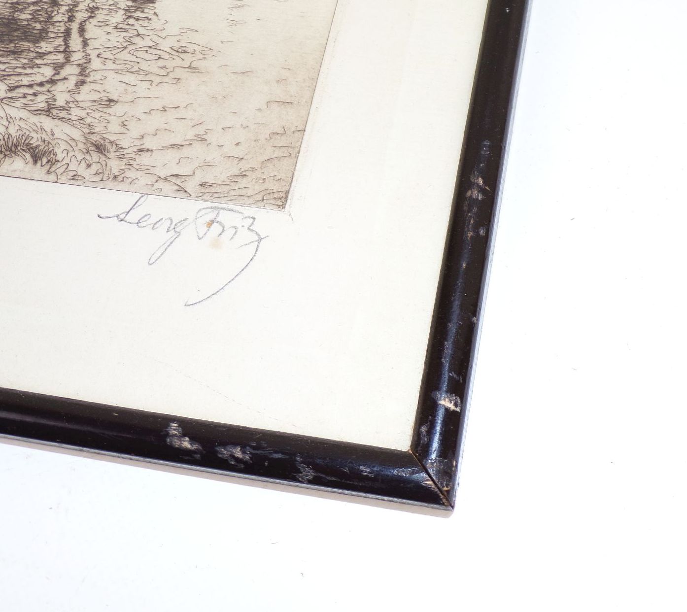 Georg Fritz Dresden Radierung Haus am Fluss 