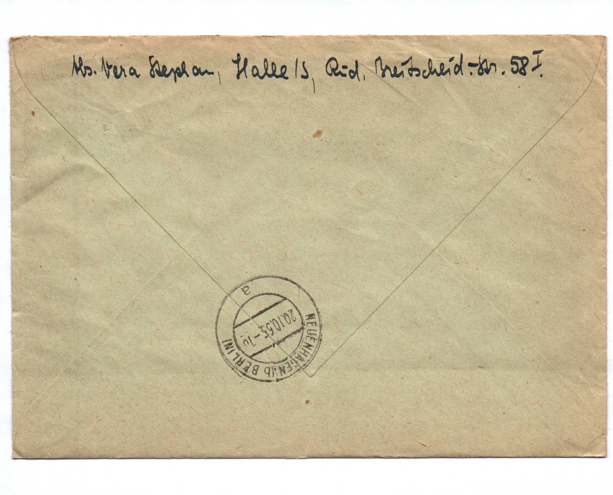 R Brief Halle Saale 1955 DDR Einschreiben