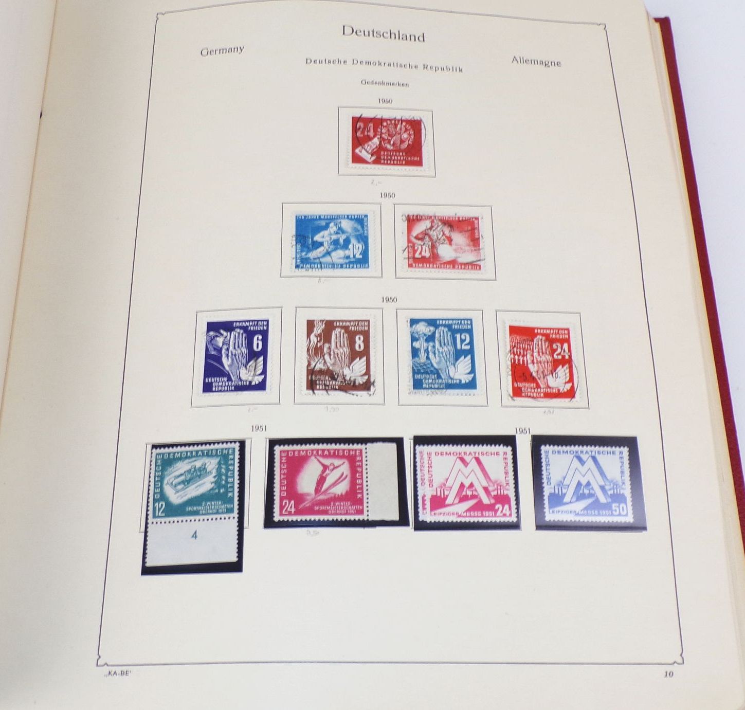 Kabe Album SBZ DDR 1949 bis 1968 Briefmarken Mao Schiller Köpfe