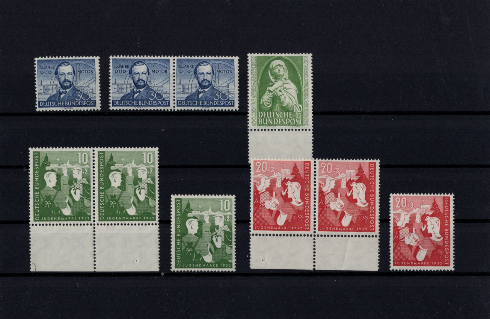 Jugendmarke 1952 Michel Nr 150 151 153 154 postfrisch BDR Bundespost