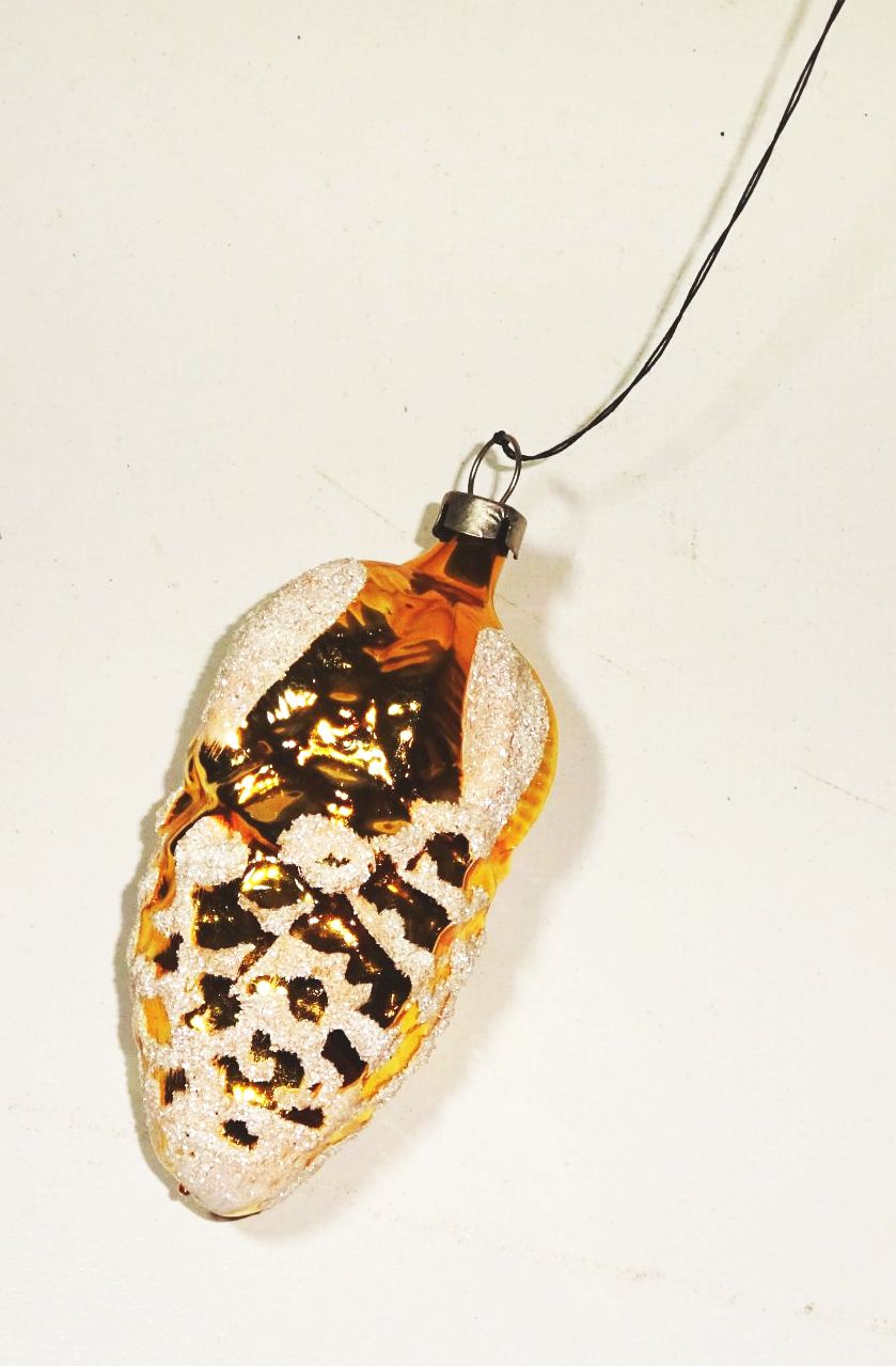 12 Zapfen Gold Christbaumschmuck CBS Weihnachtsschmuck Glas 