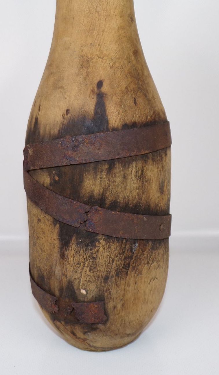 Alter Pin Holzkegel Kegeln Vintage Dekoration 