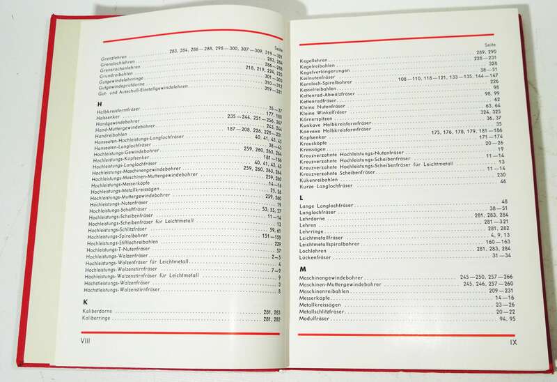 Katalog Wilhelm Fette Präzisionswerkzeug Hamburg Altona 1930er 