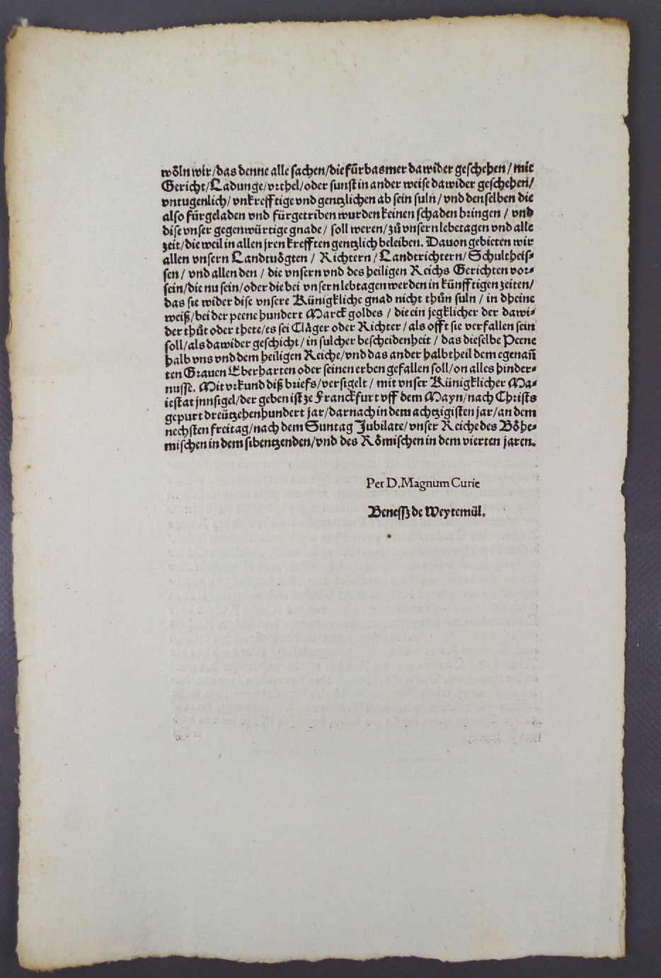 Alter Druck 1380 Wenzel IV König von Böhmen Alter Druck 1380 Wenzel IV König von Böhmen