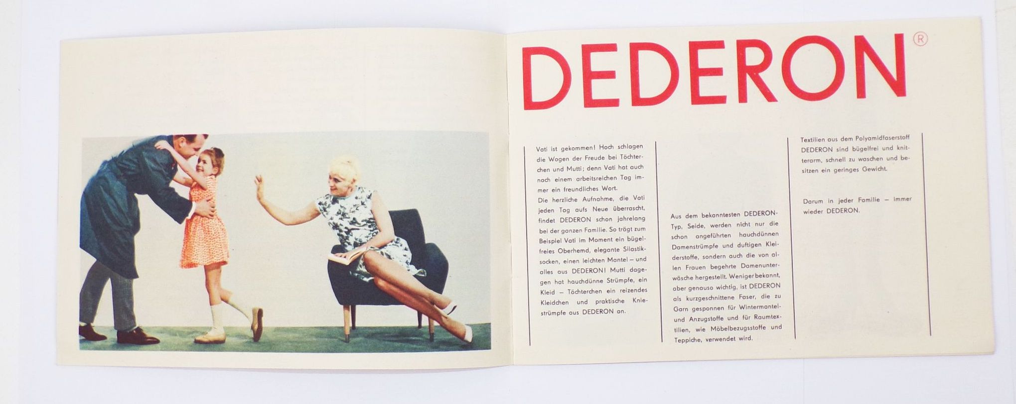 DDR Prospekt Chemiefasern Dederon Viskose 1963 Mode 