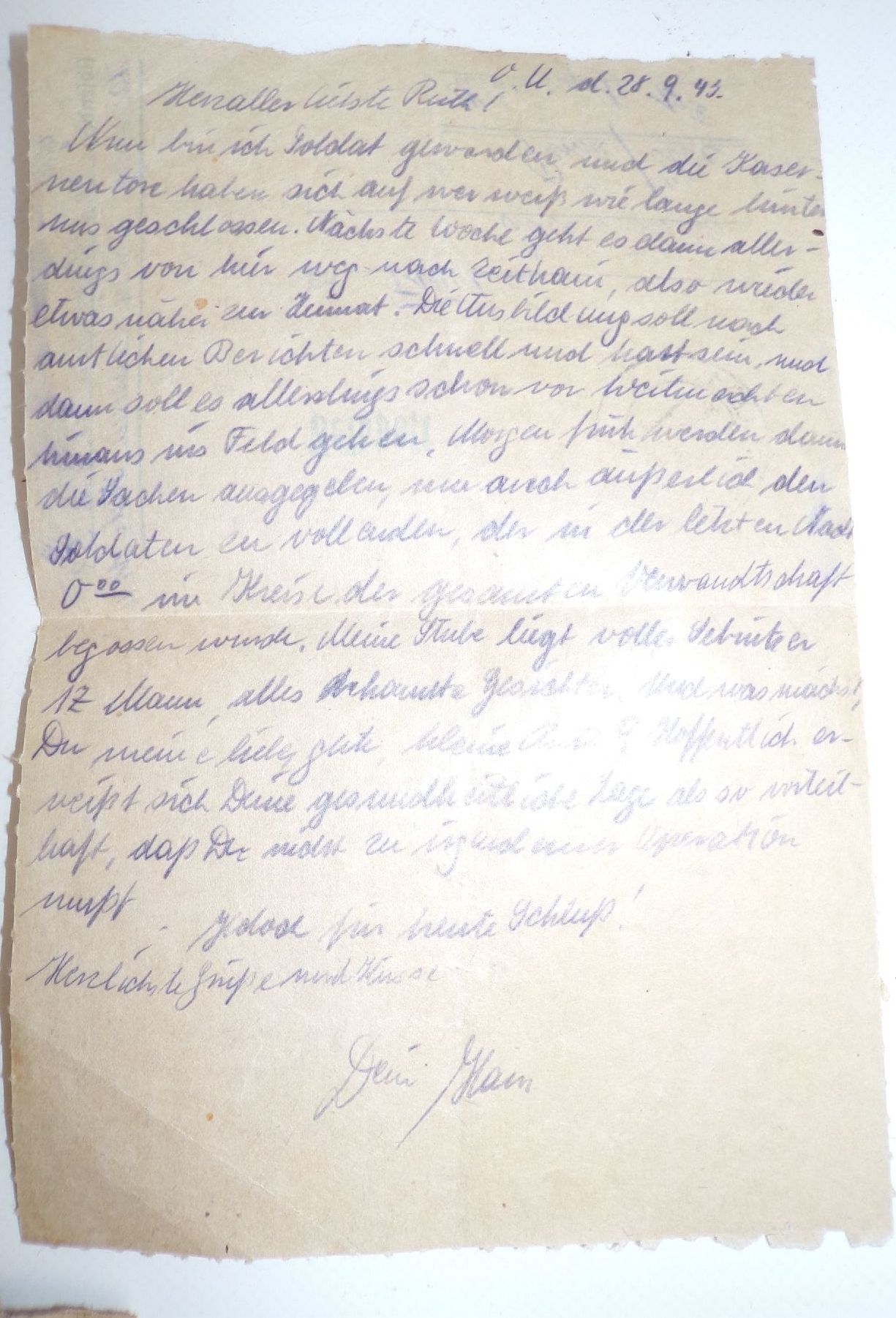 Feldpost Nachlass 19 Panzer Division Luftwaffe Estland Kriegsgefangenschaft Briefe Konvolut