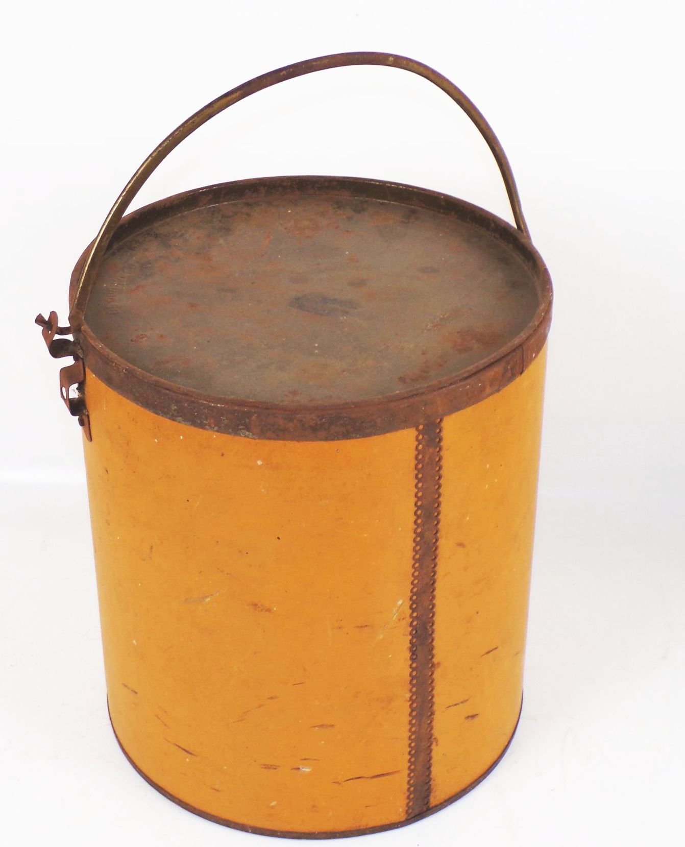 Alter Eimer Erdbeer Konfitüre Blech Pappe 1950er Etikett Laden Deko 