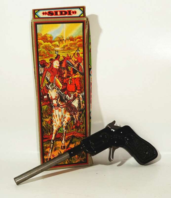 Sidi Zündblättchen Pistole Revolver Blechpistole OVP Kinder Spielzeug