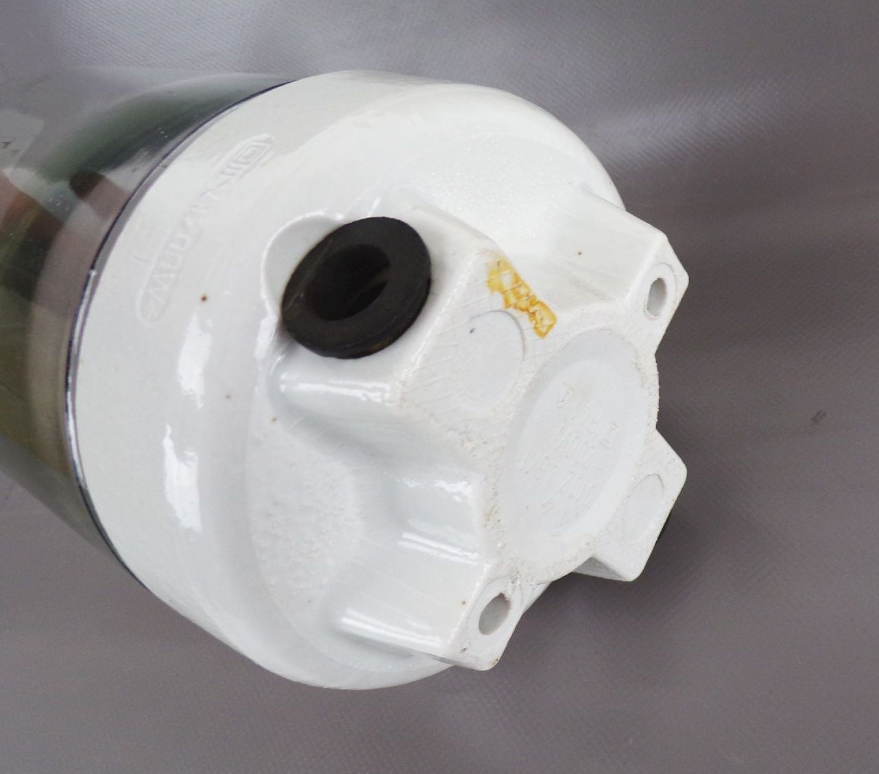 Alte Glaskolbenlampe Keramik Glas E27 Kellerlampe Leuchte Industrie Design