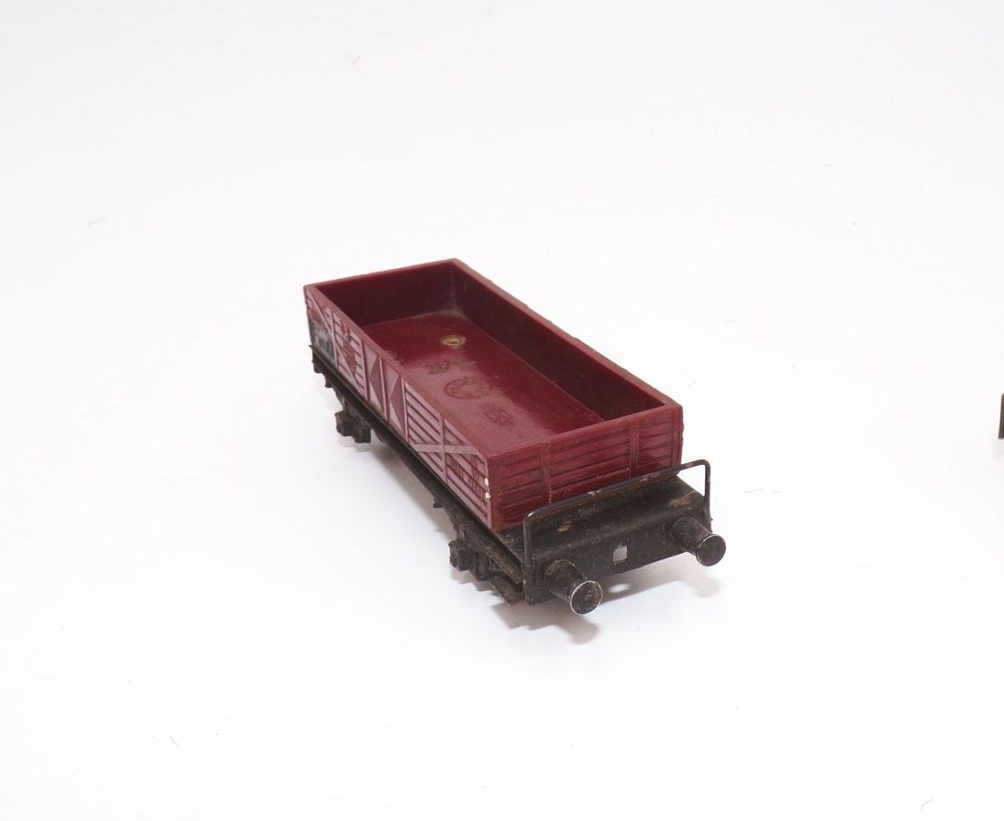 3 x Piko Güterwagen Uralt Bakelit Blech Spur H0 Mittelbordwagen