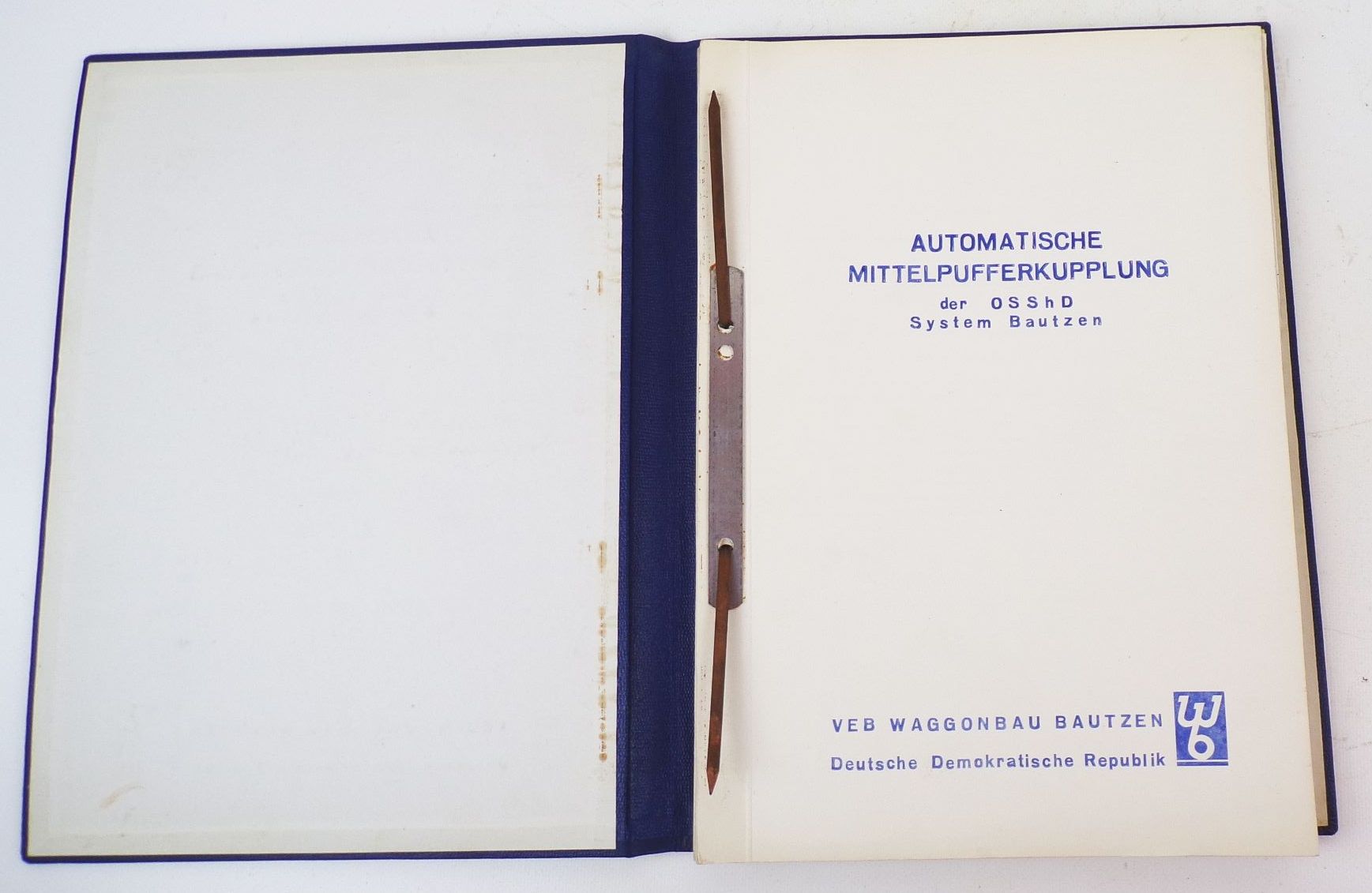 Waggonbau Bautzen Automatische Mittelpufferkupplung DDR mit Patent 