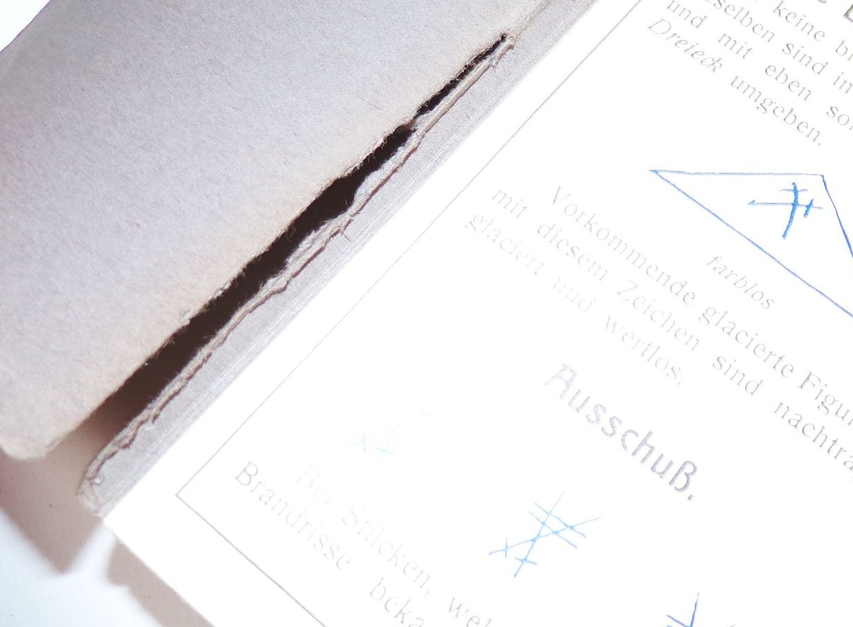 Meissner Porzellan Marken altes Leporello 1913 Burdach Porzellanmarken