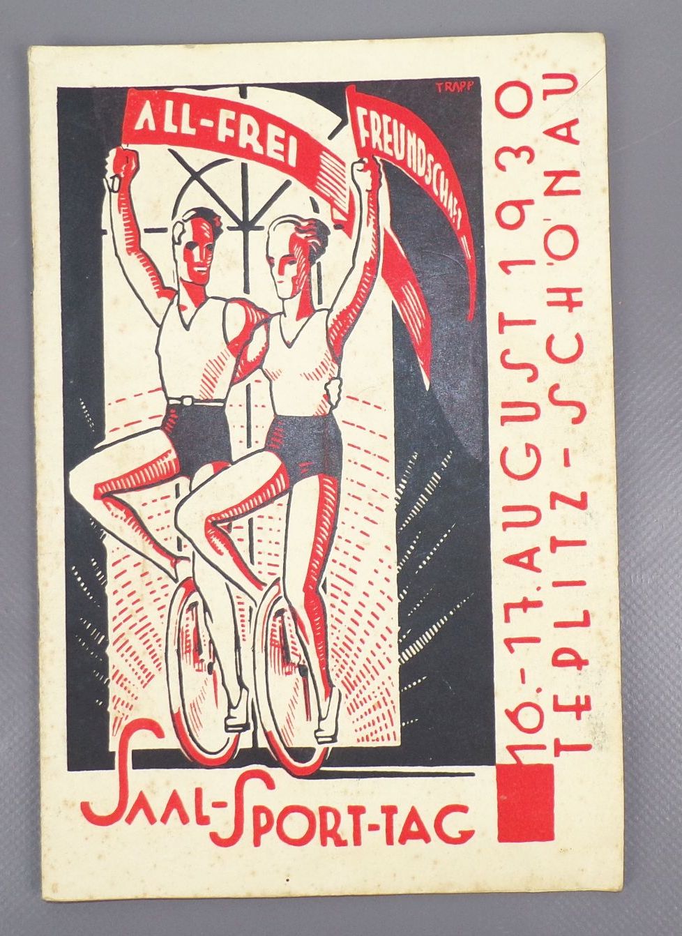 Saal Sporttag Teplitz Schönau 1930 Arbeiter Sozialdemokraten Böhmen