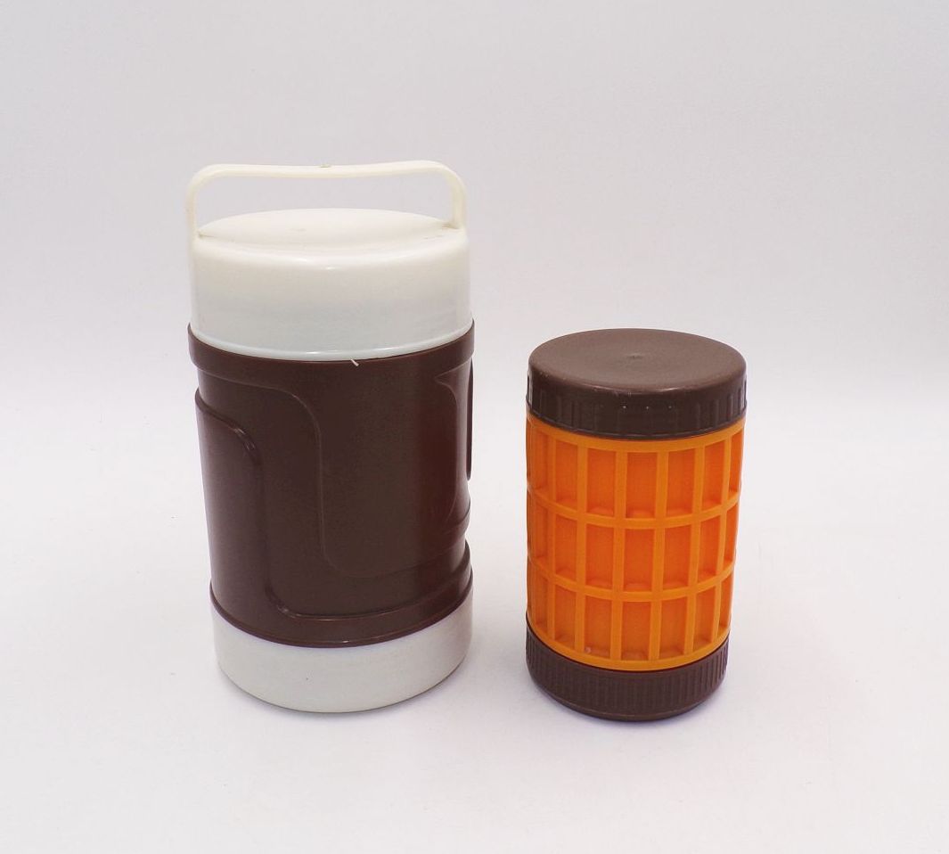 DDR Eisbehälter Thermosflasche Eisbombe 2 Stück Retro