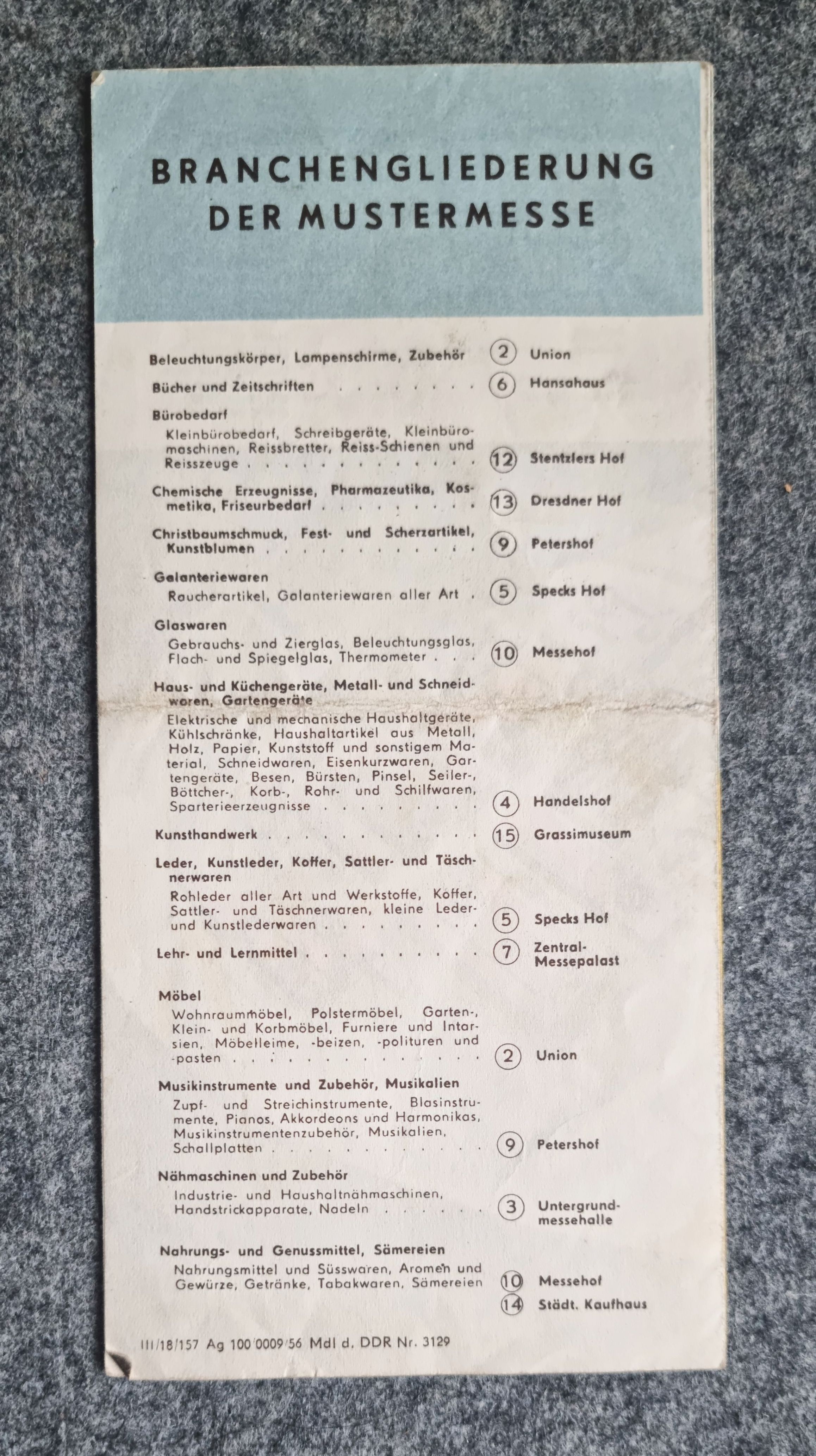 Leipziger messe Technische und Mustermesse 1957 alter Messeprospekt Leipziger messe Technische und Mustermesse 1957 alter Messeprospekt