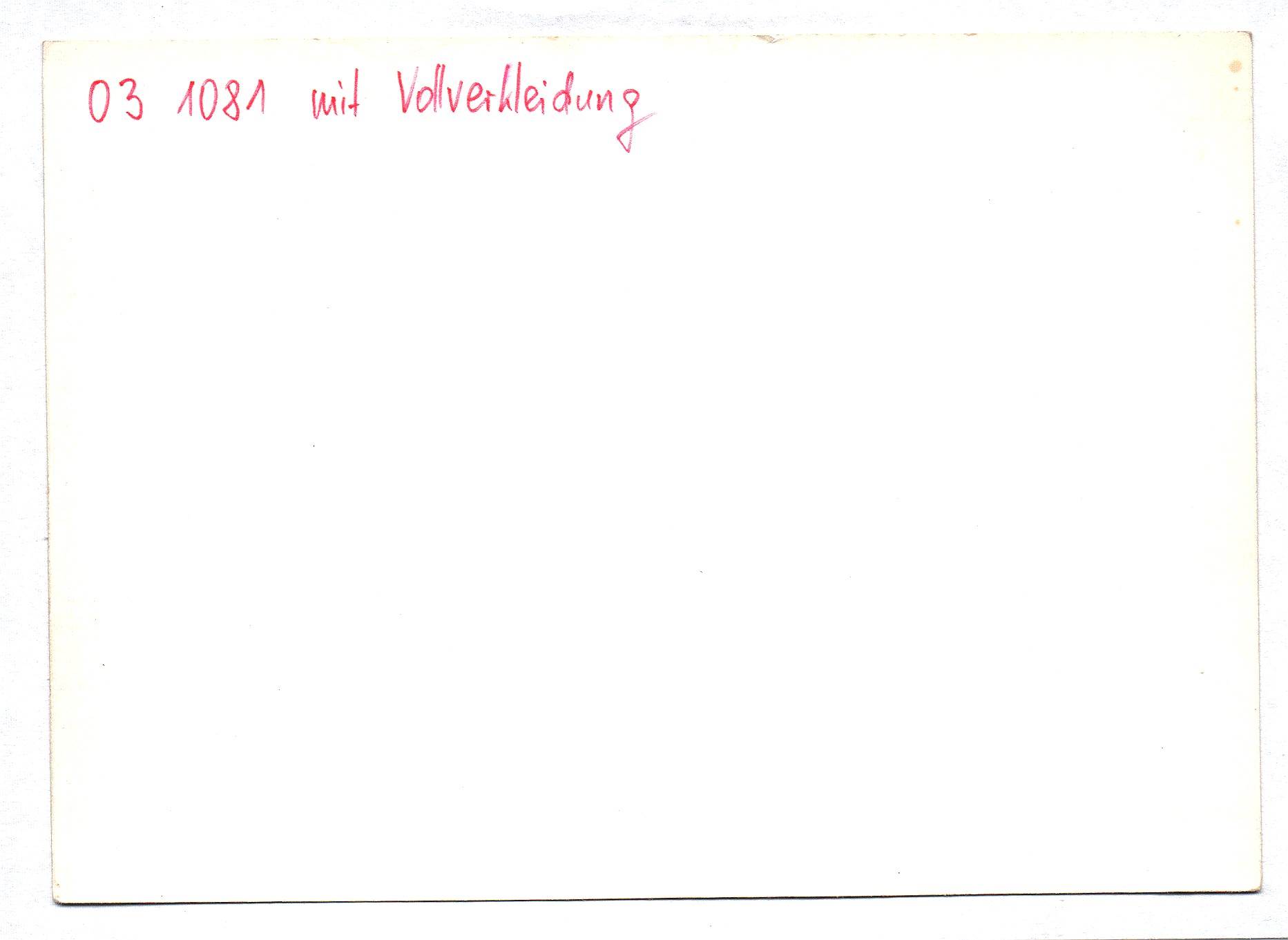 Foto Dampflokomotive 03 1081 mit Vollverkleidung Baujahr 1940 Schnellzuglokomotive 1960er 1970er